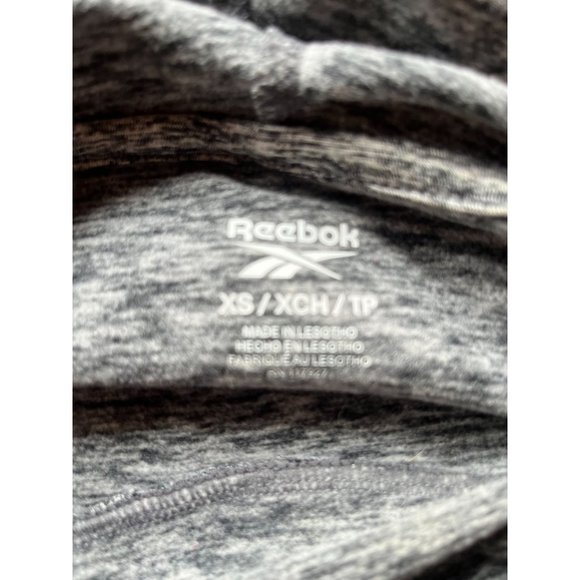 Reebok Shirt Womens Size XS Gray Heathered Hoodie Sweatshirt - Picture 5 of 5